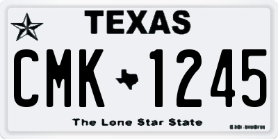 TX license plate CMK1245
