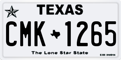TX license plate CMK1265