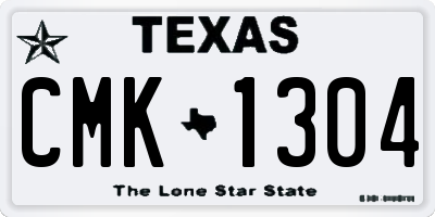 TX license plate CMK1304