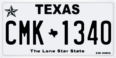 TX license plate CMK1340