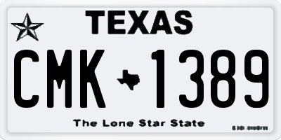 TX license plate CMK1389