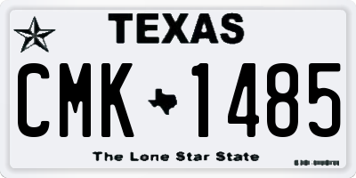 TX license plate CMK1485