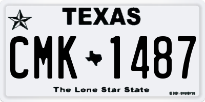 TX license plate CMK1487