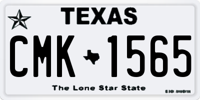 TX license plate CMK1565