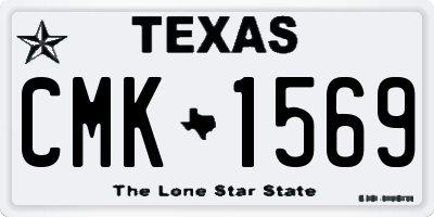 TX license plate CMK1569