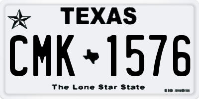 TX license plate CMK1576