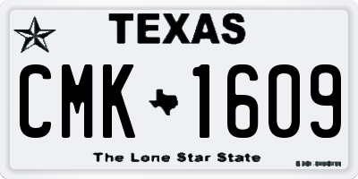 TX license plate CMK1609