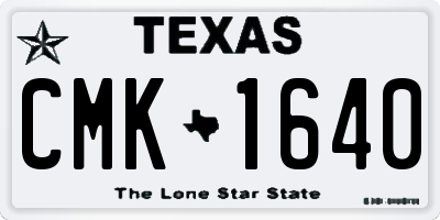 TX license plate CMK1640