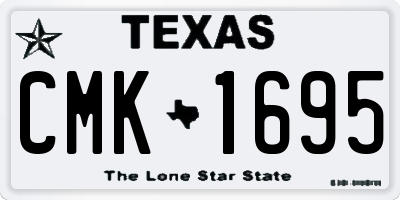 TX license plate CMK1695