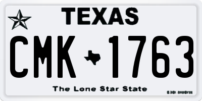 TX license plate CMK1763