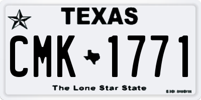 TX license plate CMK1771