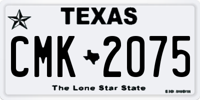 TX license plate CMK2075