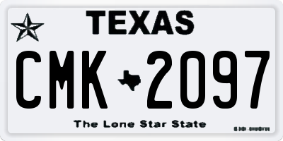 TX license plate CMK2097