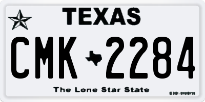 TX license plate CMK2284