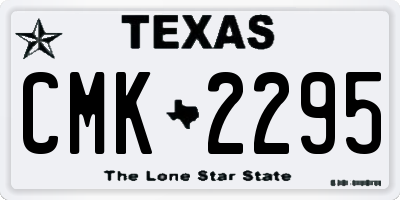 TX license plate CMK2295