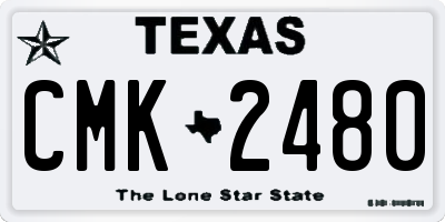 TX license plate CMK2480