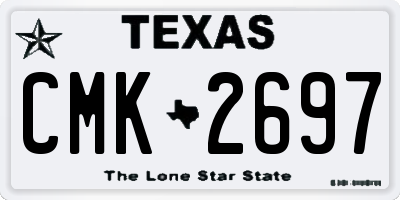 TX license plate CMK2697
