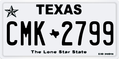 TX license plate CMK2799