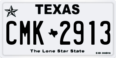 TX license plate CMK2913