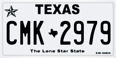 TX license plate CMK2979