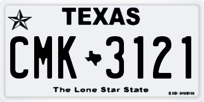 TX license plate CMK3121