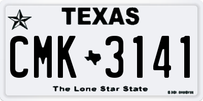 TX license plate CMK3141