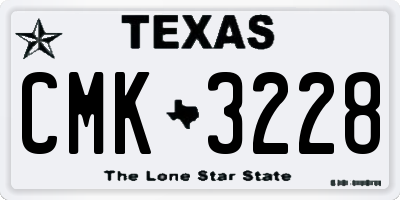 TX license plate CMK3228