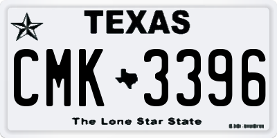TX license plate CMK3396