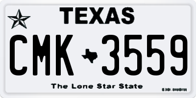 TX license plate CMK3559