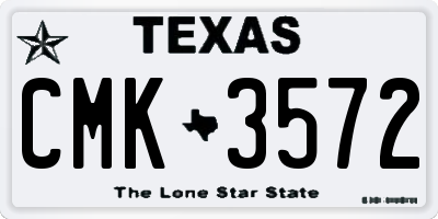 TX license plate CMK3572
