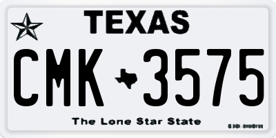TX license plate CMK3575
