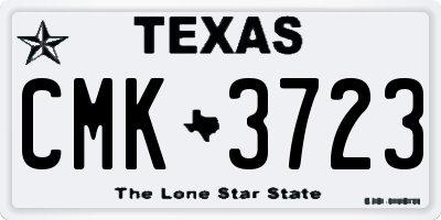 TX license plate CMK3723