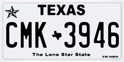 TX license plate CMK3946