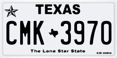 TX license plate CMK3970