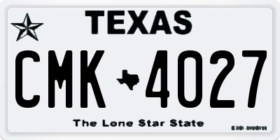 TX license plate CMK4027