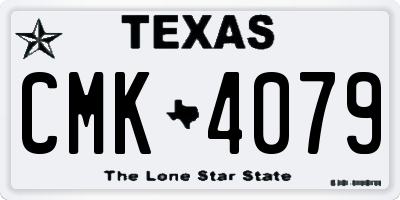 TX license plate CMK4079