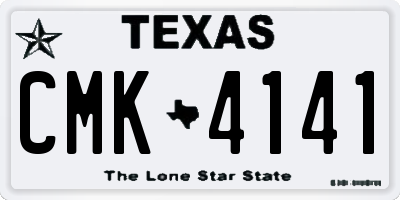 TX license plate CMK4141