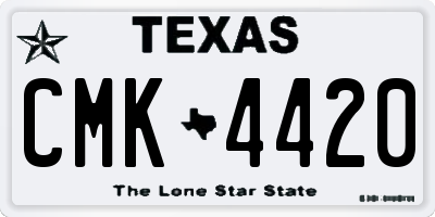 TX license plate CMK4420