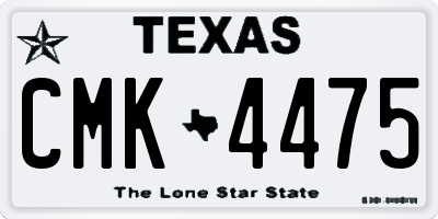 TX license plate CMK4475