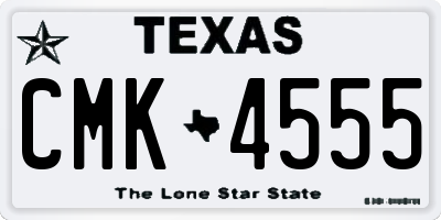 TX license plate CMK4555