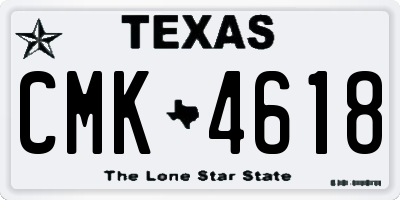 TX license plate CMK4618