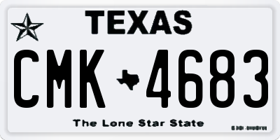 TX license plate CMK4683