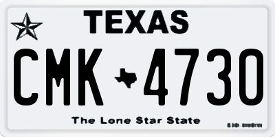 TX license plate CMK4730