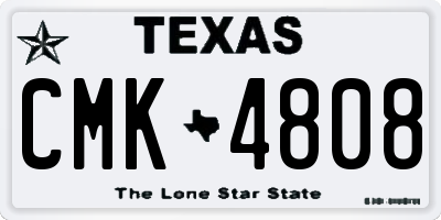TX license plate CMK4808