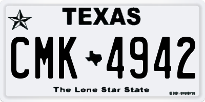 TX license plate CMK4942