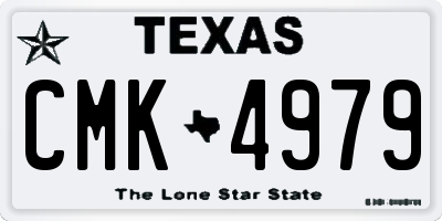 TX license plate CMK4979