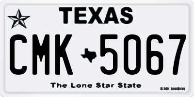 TX license plate CMK5067