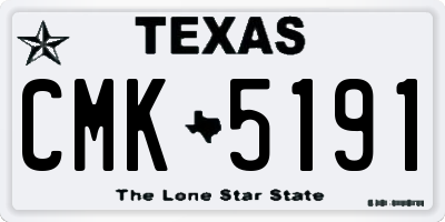 TX license plate CMK5191