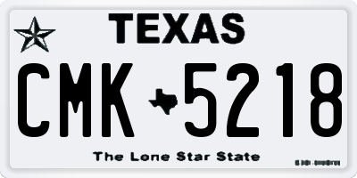 TX license plate CMK5218