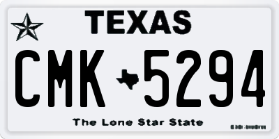 TX license plate CMK5294